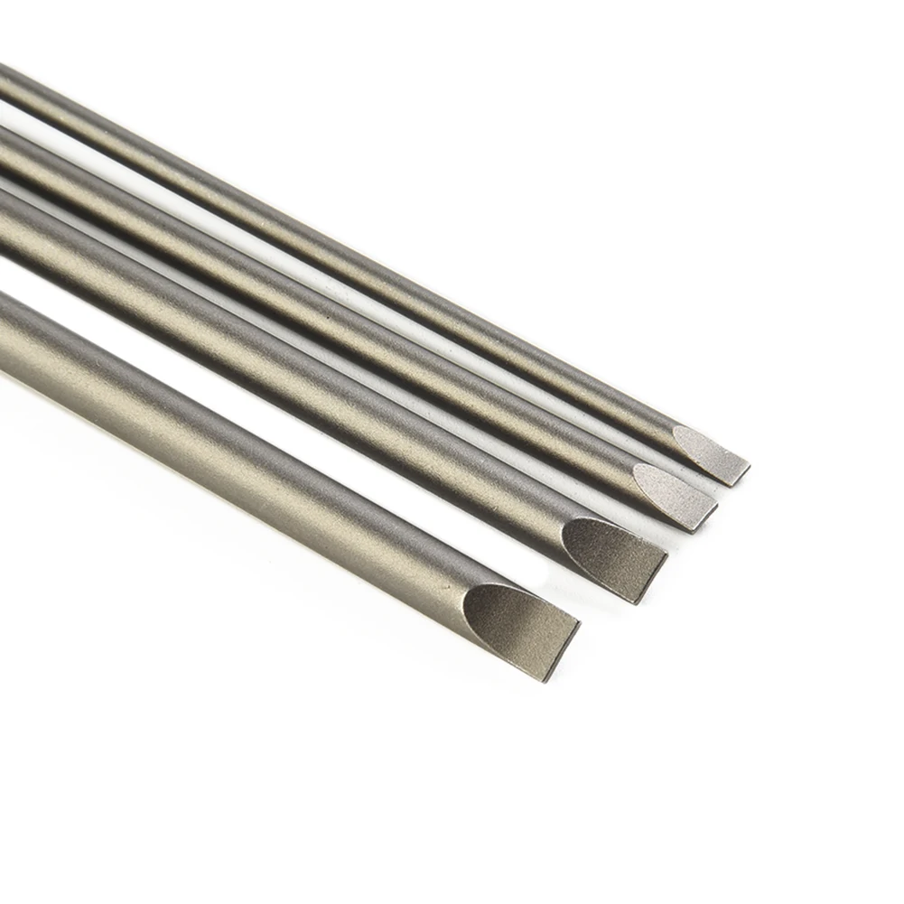 

Hex Shank Screwdriver Bit 150mm Long 4pcs Electric Flat Head Manual SL3.0 SL4.0 SL5.0 SL6.0 Exquisite Workmanship