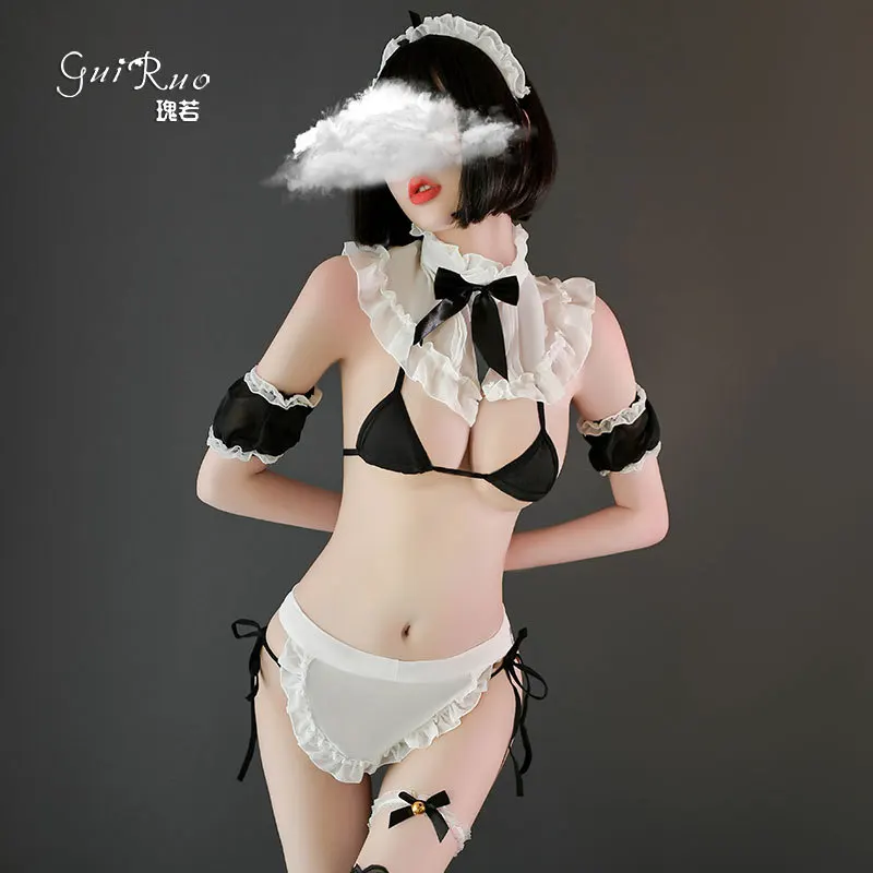 

Sexy Lingerie Sexy Dew Temptation Backless Maid Maid Uniform Temptation Role Play Suit 150