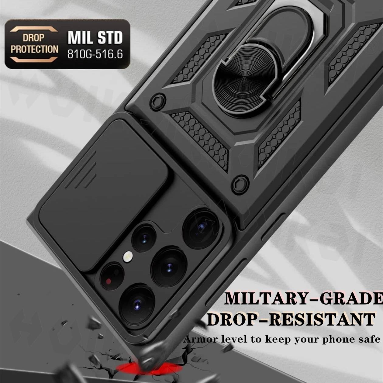 lens protection shockproof phone case for samsung galaxy s22 ultra s21 note 20 ultra s21 fe a53 a73 metal magnetic ring bracket free global shipping