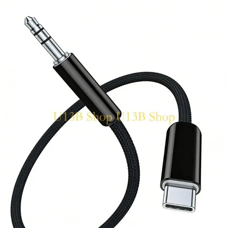 Фото U13B USB C до 3,5 мм звуковой адаптер, шнур, чистый звук, штекер-папа для смартфонов, планшетов и ноутбуков №5
