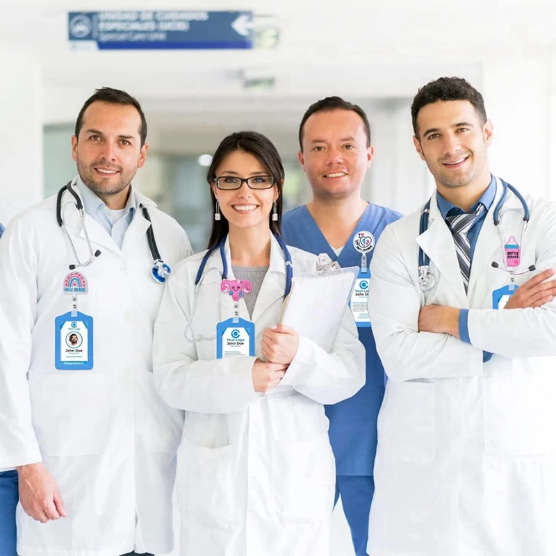 Значок фетровый выдвижной с зажимом крокодил 6 шт.