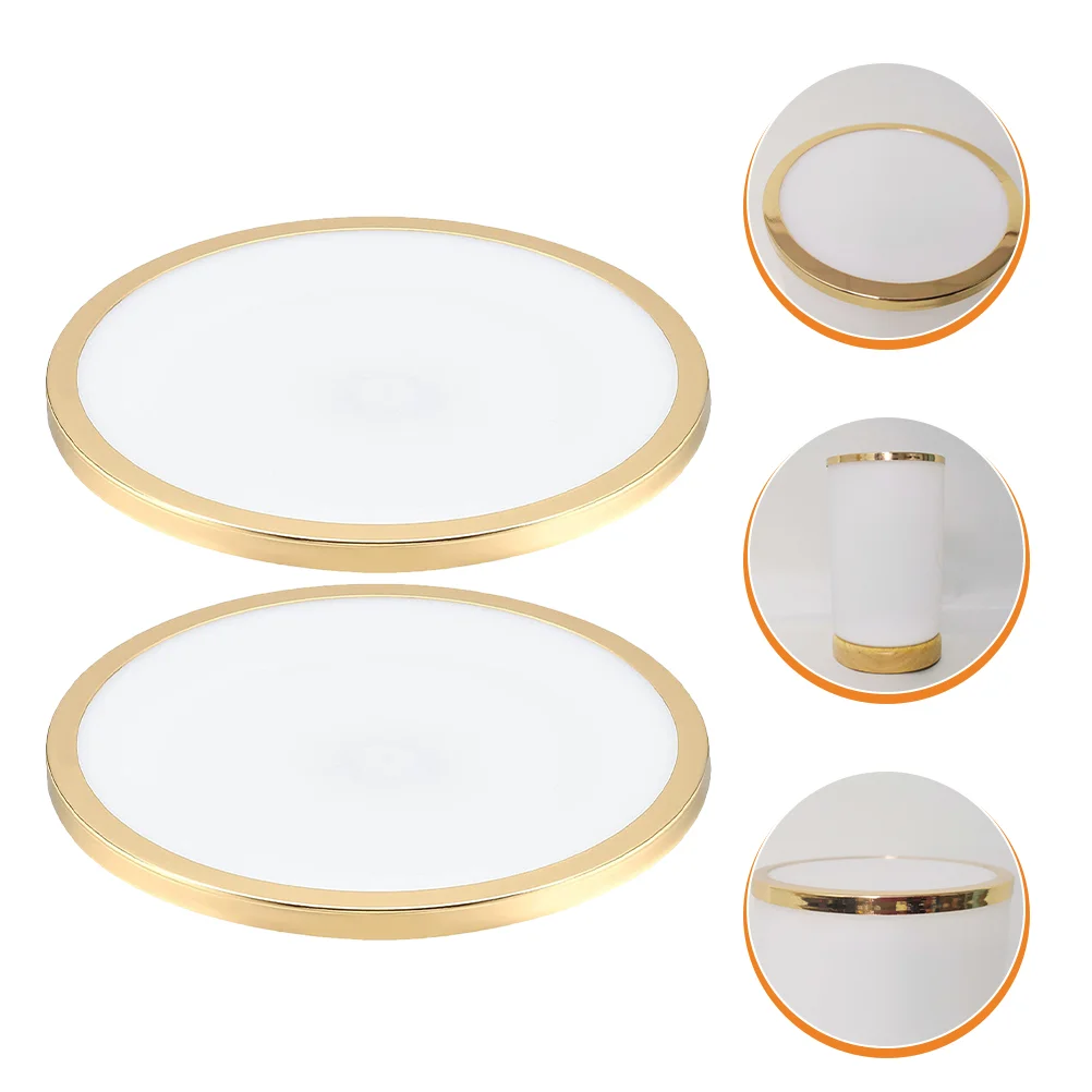 

Lamp Diffuser Lampshade Shade Cover Acrylic Round Led Curtain Lights Dish Glass Replacement Covers Replacements Shades Golden