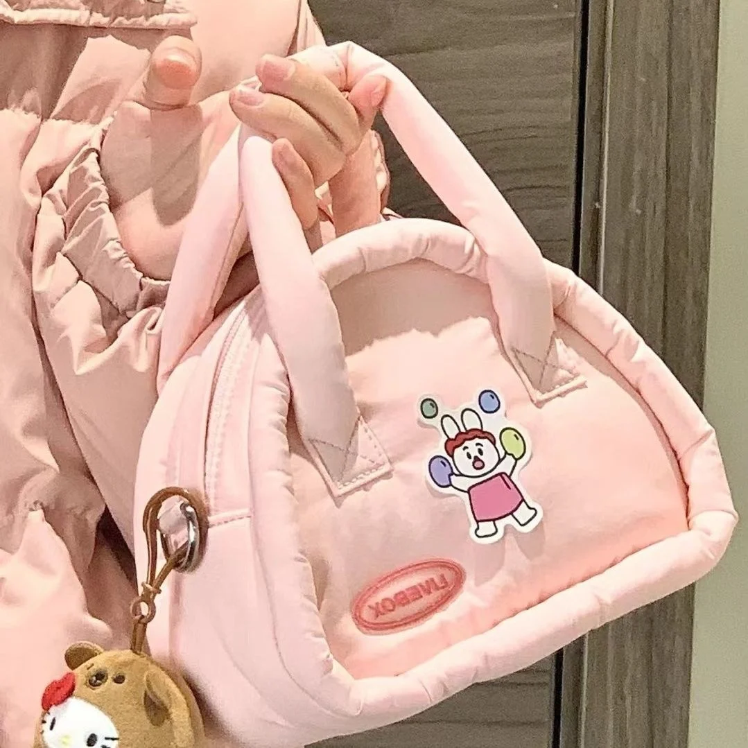 

Japanese Autumn Winter Cute Cotton Padded Trendy Soft Kawaii Cloud Messenger Bag Ladies Bag Tote Bag Side Bag for Ladies Purse