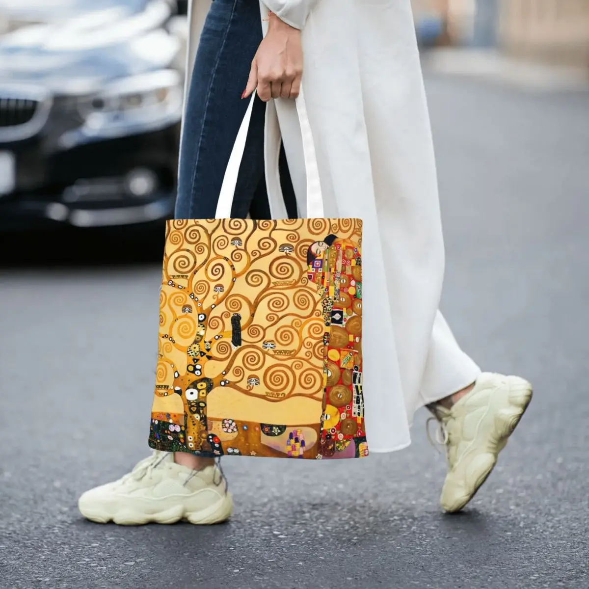 Сумка-тоут Gustav Klimt из ткани Древо жизни сумки через плечо многоразовые для