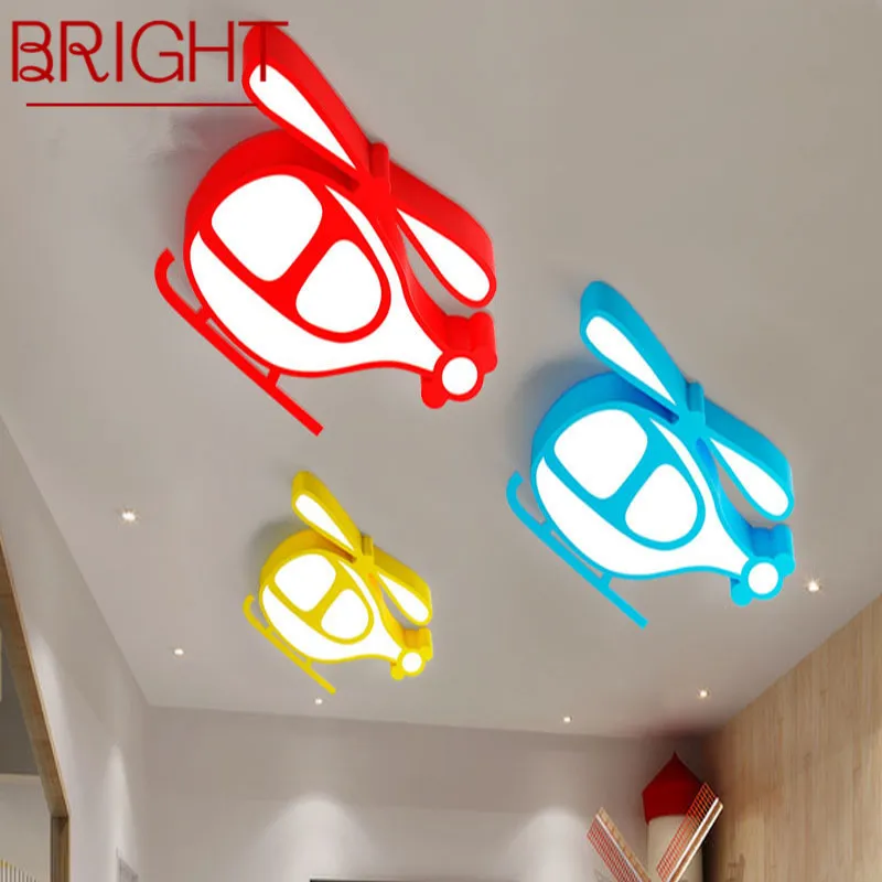 

BRIGHT Children's Aircraft Ceiling Lamp LED Dimmable Creative Cartoon Light For Home Decor Kids Room Kindergarten Remote Control