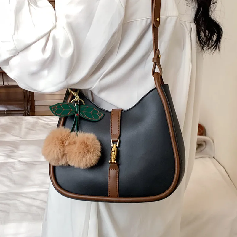 

Винтажные женские сумки Хобо, новинка 2021, дизайнерская сумка-мессенджер, Высококачественная сумка через плечо из искусственной кожи, Женск...