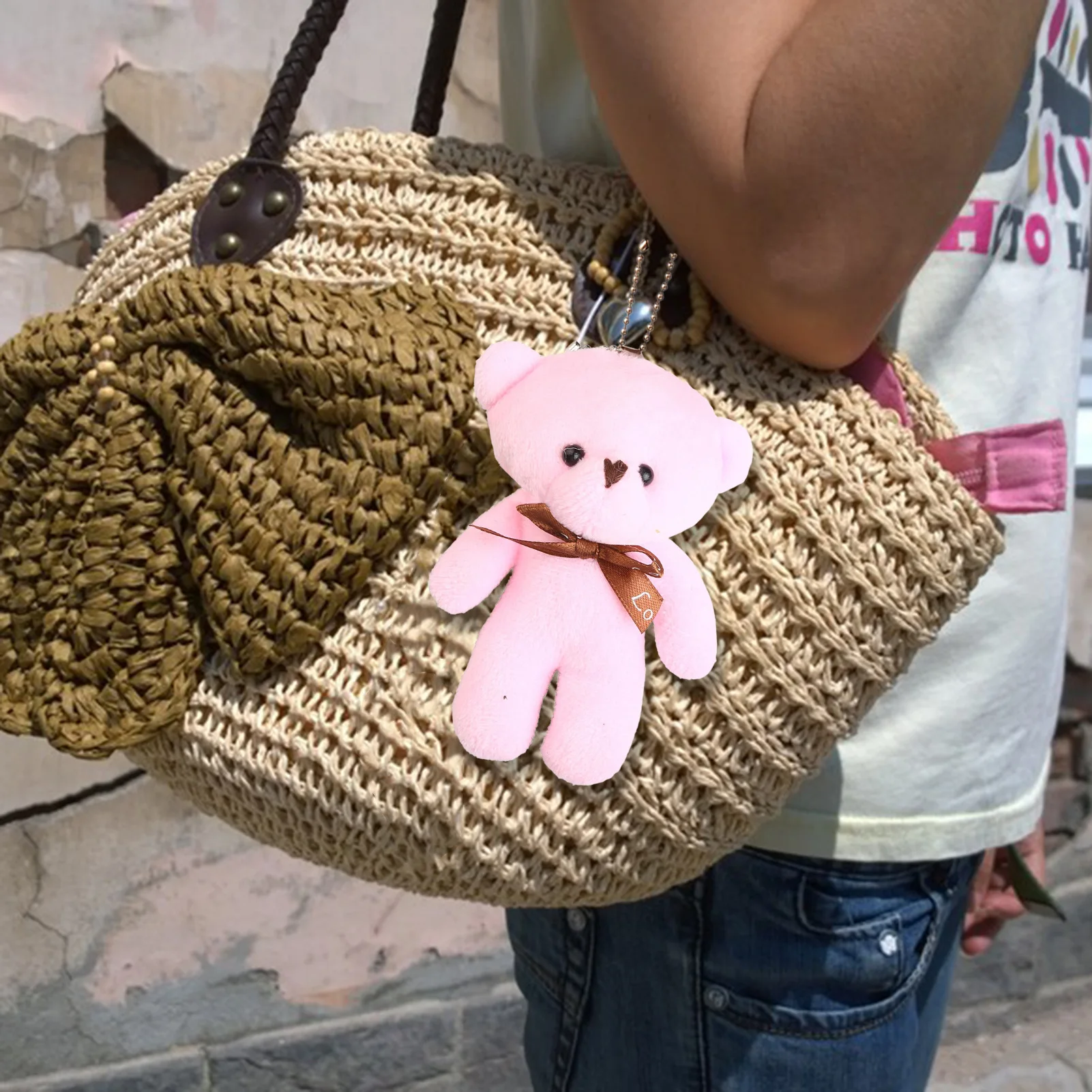 12 см милый плюшевый мишка тедди плюшевые игрушки мини-мишка кукла сумка для