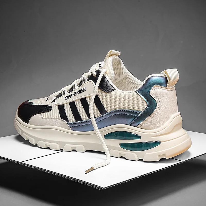 

Men's new sneakers shoes light casual fashion running elastic leisure outdoor mesh summer sports tennis man walking 2022 size
