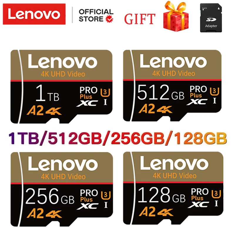 Высокоскоростная карта памяти Lenovo 2 ТБ Micro TF SD 1 256 ГБ 512 флэш-карта 128 для
