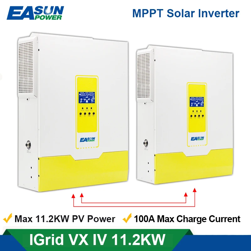 

11.2KW Hybrid Solar Inverter 12000W 200A 500V High PV Input 48V MPPT Parallel Grid tied Off Grid Wifi Inverter Dropshipping