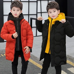 4 6 8 10 12 14 Years Big Boys Jacket Autumn Winter Thicken Warm Teenager Kids Jackets Fashion Long S in USA (United States)