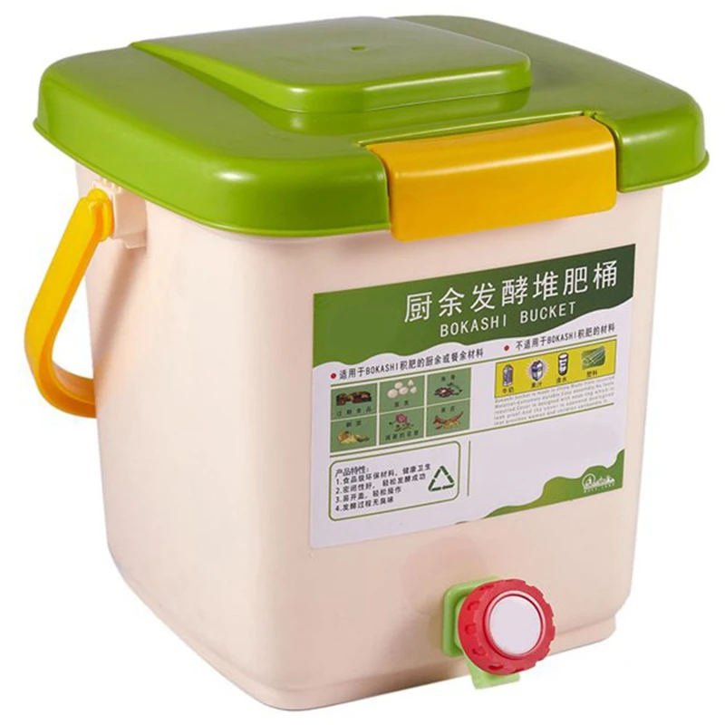 

Kitchen Garden Food Waste Bins Compost Bin Recycle Composter Aerated Compost Bin PP Homemade Trash Can