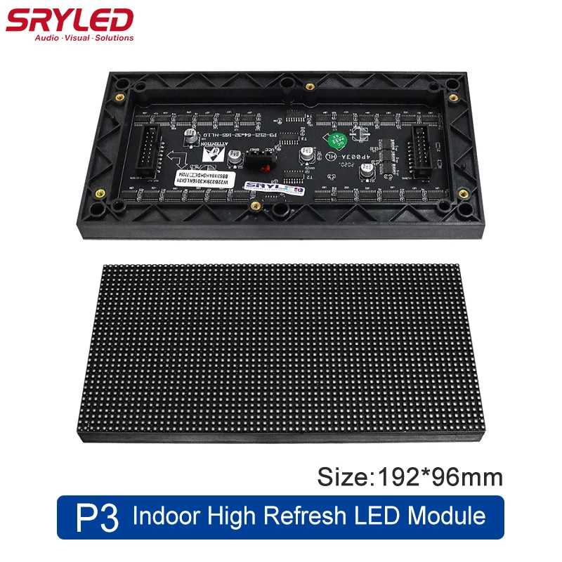 Светодиодная матричная панель SRYLED для помещений P3 192 х96 мм RGB 64x2 пикселя церкви