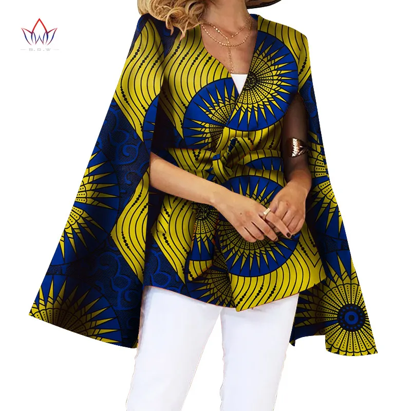 Autumn African Trench Coat for Women Plus Size Clothing Africa Print Outfits Dashiki Office Outwear WY5858 | Тематическая одежда и