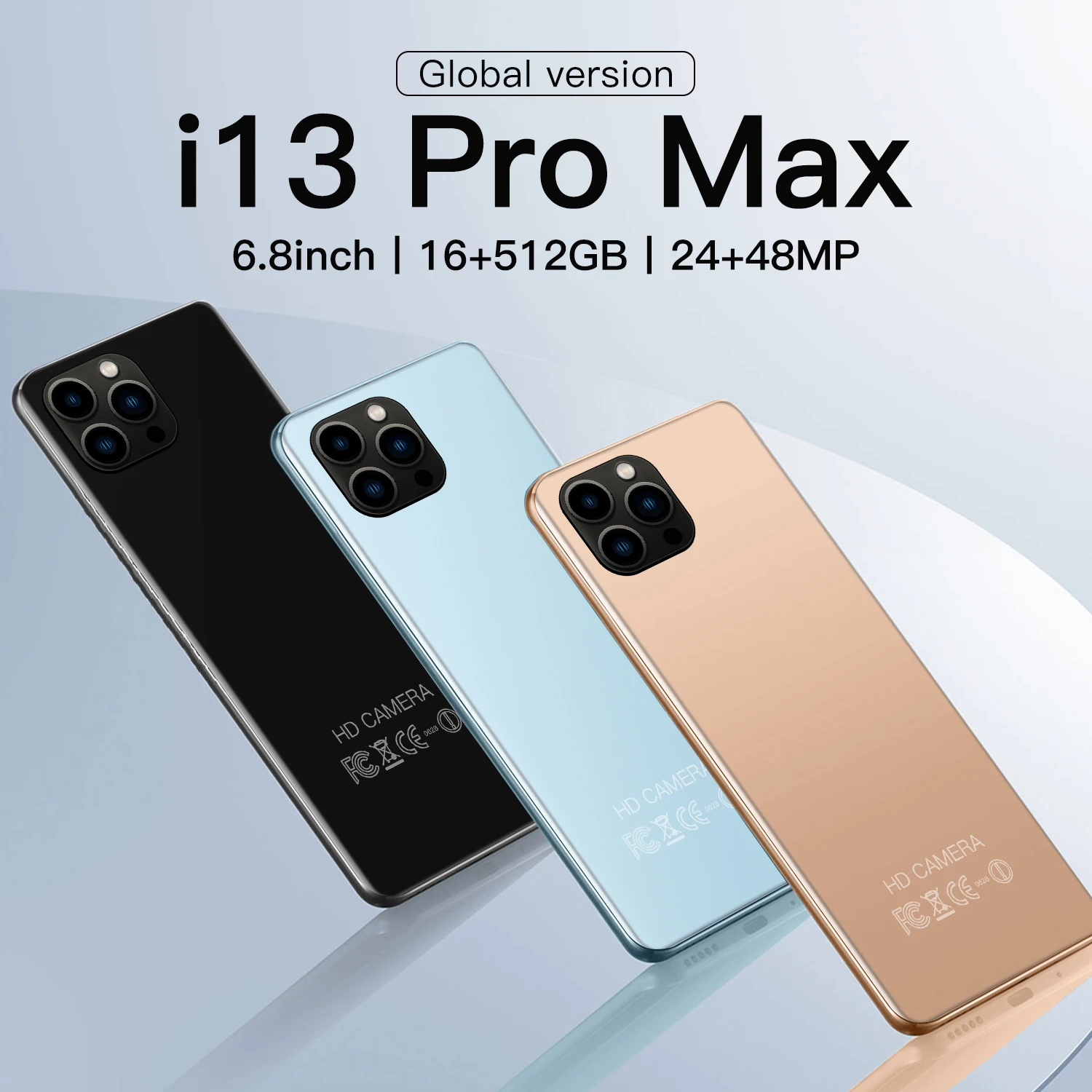 global version i13 pro max 5g smartphone 16gb 512gb 10 core android 10 6 8 inch celular 6000mah cellphone mobile phone unlock free global shipping