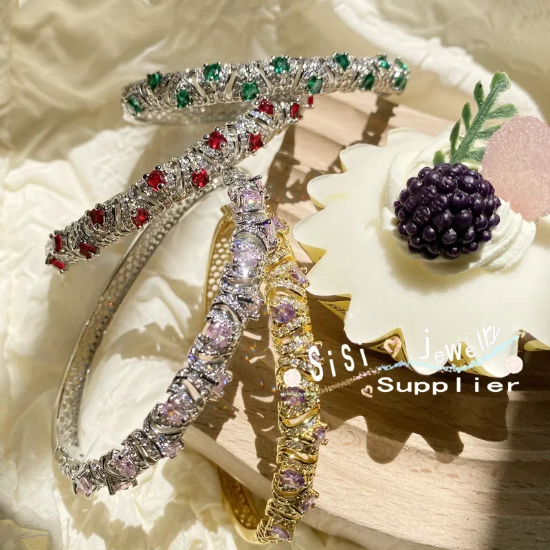 Высококачественная роскошная куртка Pulsera Cirón de espinela verde Chapada en oro 18K Brazalete Ruby Paloma
