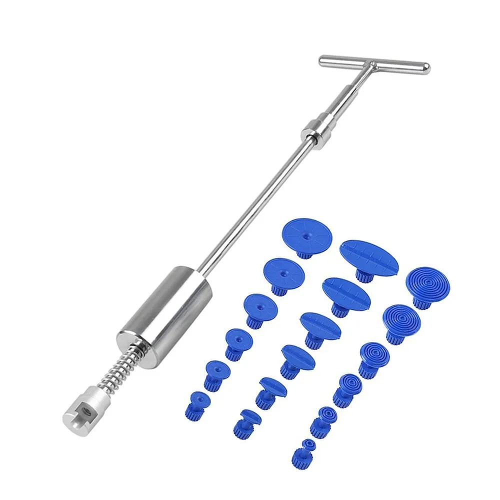 

Paintless Dent Repair Puller Kit Car Dent Repair Tools T Bar Slide Hammer+ 18pcs Glue