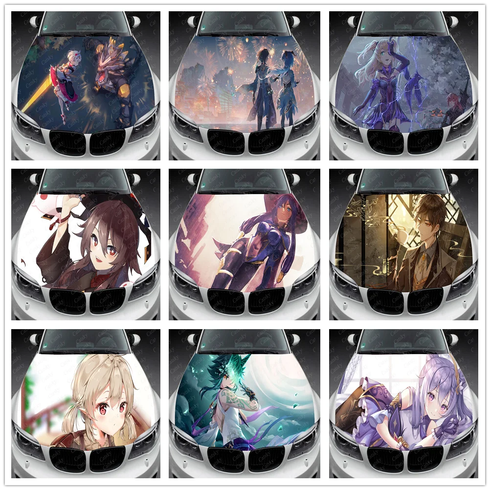 

Anime Girl Car Hood Wrap Decal Vinyl Sticker Car Hood Wrap Decal Vinyl Sticker Full Color Graphic Fit Any Car