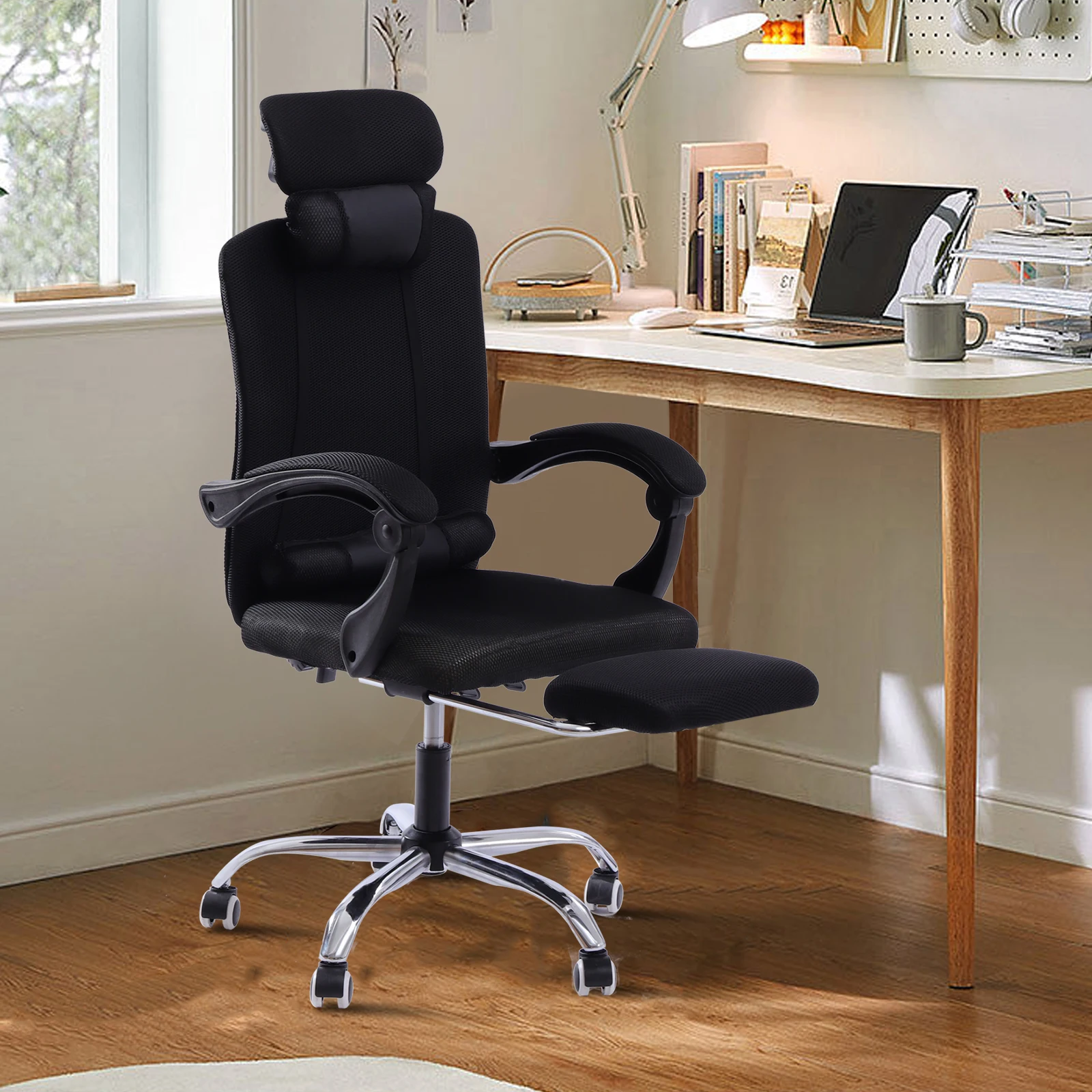 

Computer Chair Liftable Recliner Black