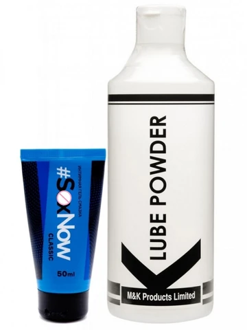 Смазка для фистинга анальный порошок K Lube Powder 200 гр + гель смазка для секса SexNow Classic 50 мл водная основа увлажнение