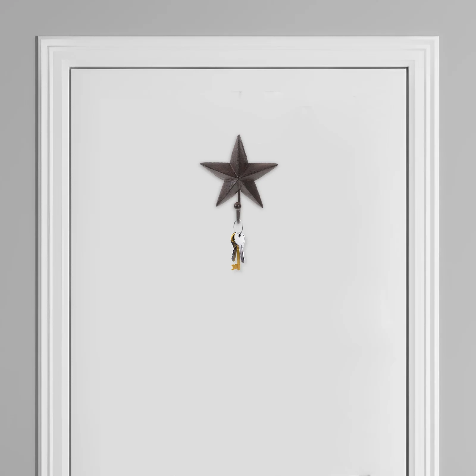 

Cast Iron Wall Hanging Hook Multi-functional Wall Hook Decorative Pentagram Wall Hook Coat Hook