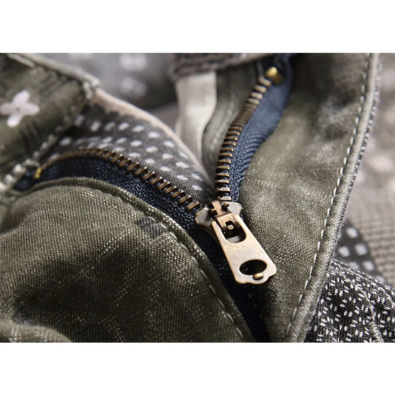 Grid Splicing Mens Vintage Print Jeans Biker Stretch Straight Fit Pants Tapered Skinny Jeans For Men Fashion Mens Designer Jeans