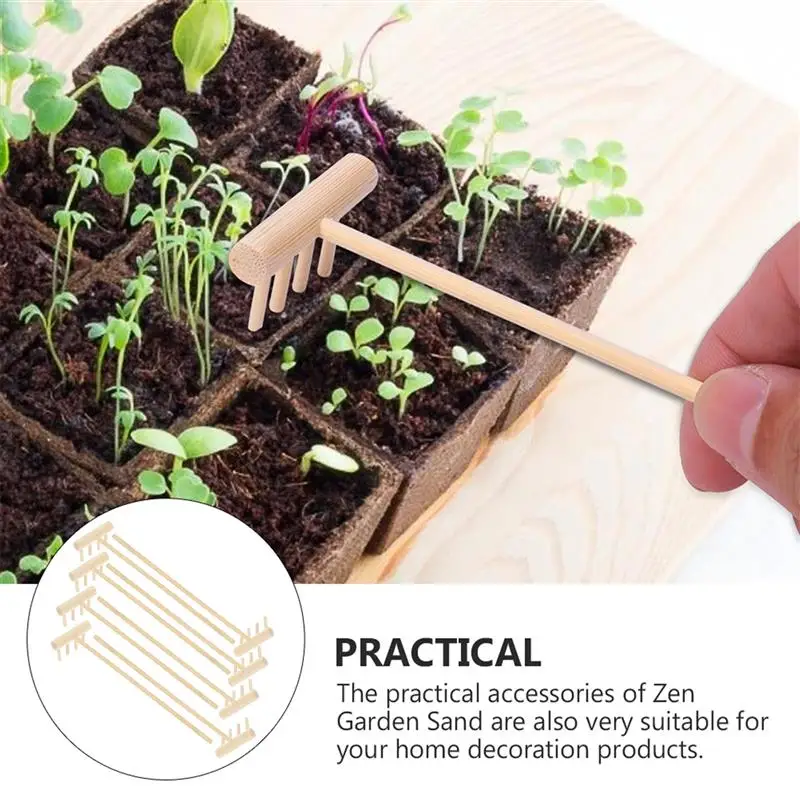 

8Pcs Mini Zen Garden Rake Tabletop Garden Sandbox Tools Kit Desktop Decor