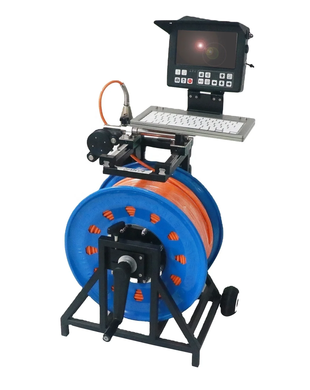 

360 rotating drilling camera 45mm dual lens water well camera 200m cable 8 inch HD screen V8-BCS underwater inspection camera