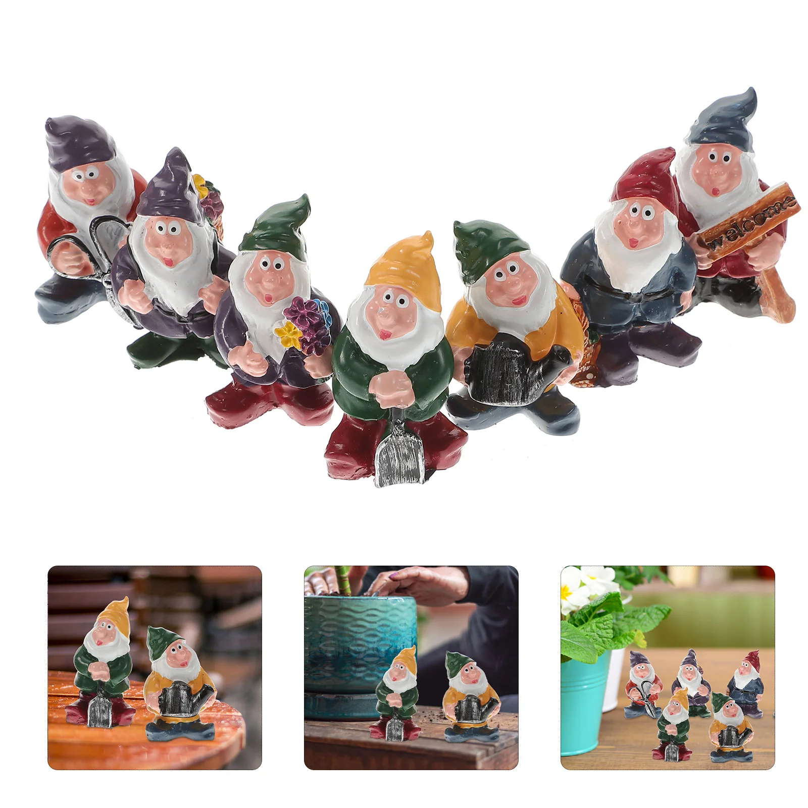 

Gnomes Gnome Miniature Figurines Garden Minismall Dwarf Figurine Christmas Fairy Statues Ornament Faceless Figures Fairies Resin