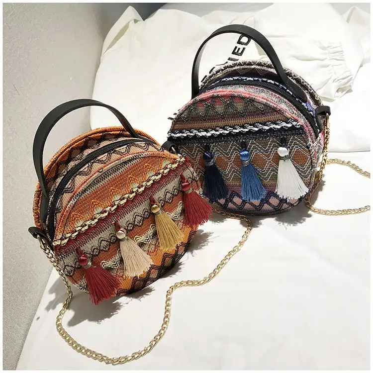 

Casual Tassel Handbag Women Handle Bag Vintage Shoulder Bag Shopper Lady Designer Clutch Wallet Beach Summer Handbag