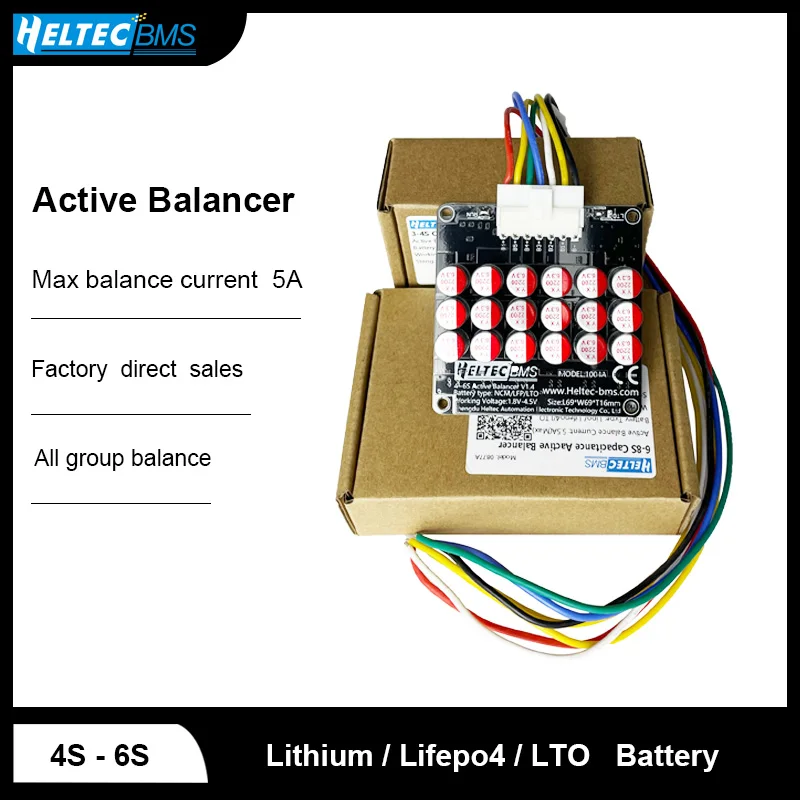 Heltec Wholesale Active Equalizer Balancer 5A 3S-21S 4S 6S 7S 8S 14S 16S 17S  20S 21S Lifepo4/Lipo/LTO Battery Energy Capacitor