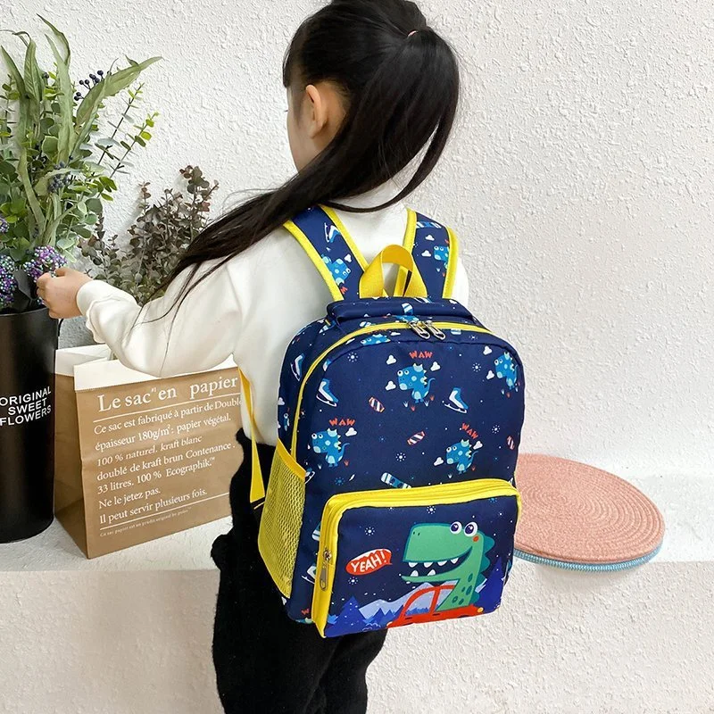 High-capacity Cute Cartoon Dinosaur Girls Boys Kindergarten School Bags New Children Nylon Lightweight Backpacks Drop Shipping