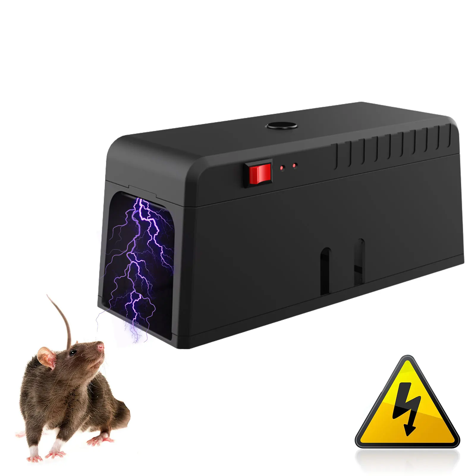 

Electric Mousetrap Cockroach Trap Mice Killer Humane Rodents Catching Catcher Reusable Smart Voltage Harmful Insect Control