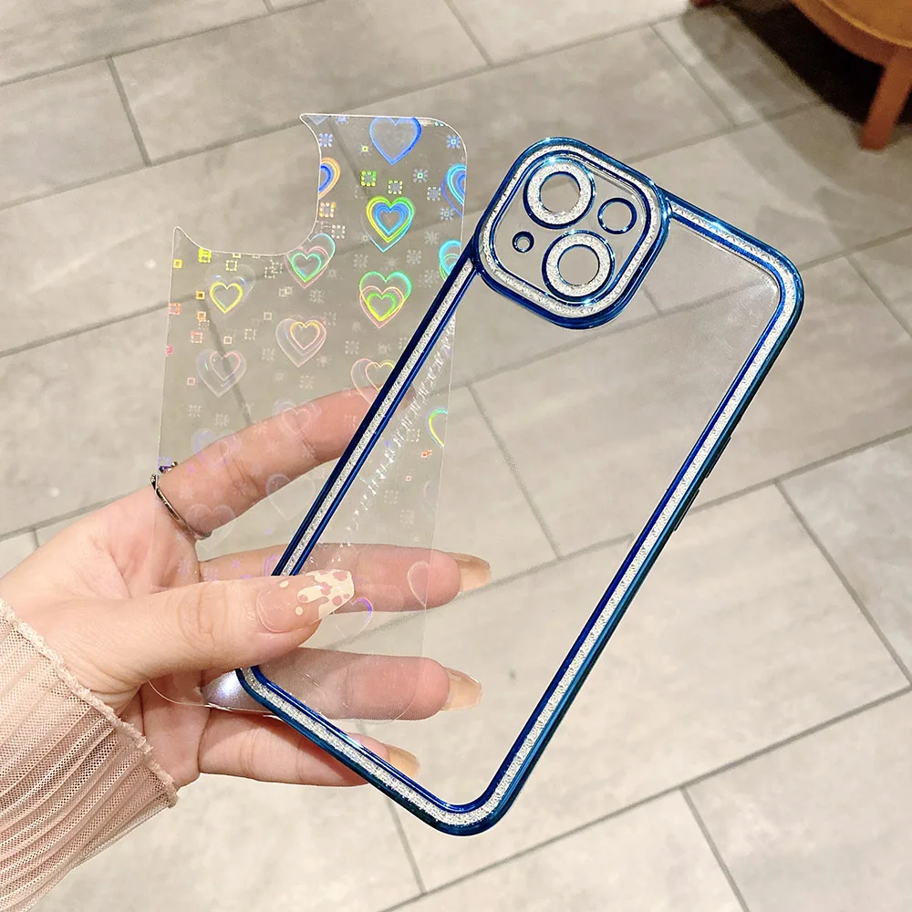 Градиентный лазерный Алмазный чехол для телефона Iphone 13 чехлы силиконовые 11 12 Pro Max
