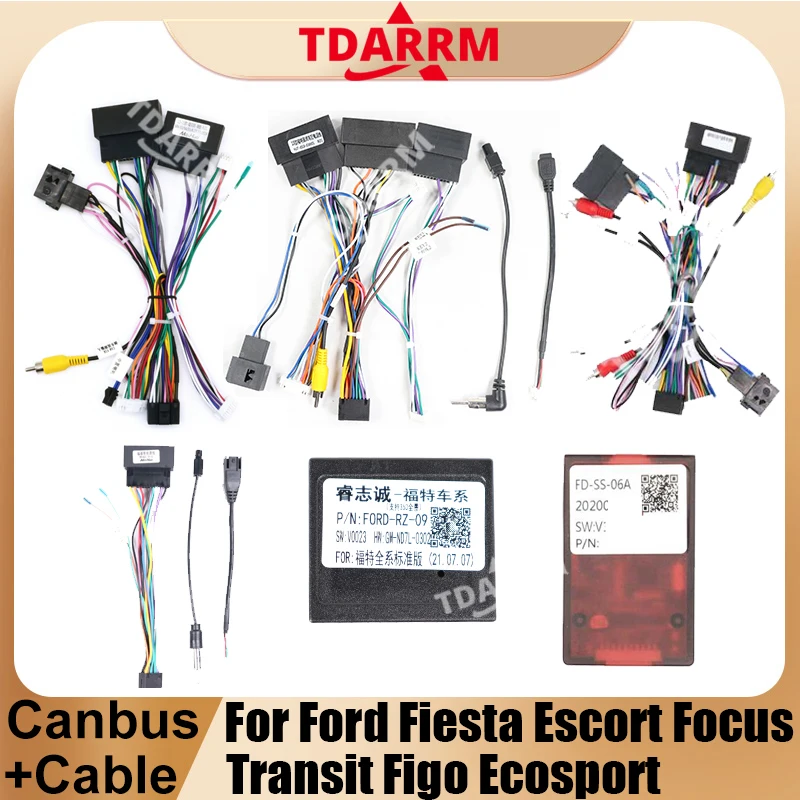 Автомобильный адаптер Android соединительный кабель декодера шины CAN для Ford Fiesta Escort