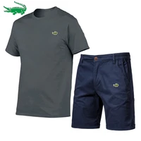 2022 summer new men shorts sets short sleeve t shirt shorts print male tracksuit set mens brand clothing 2 pieces sets