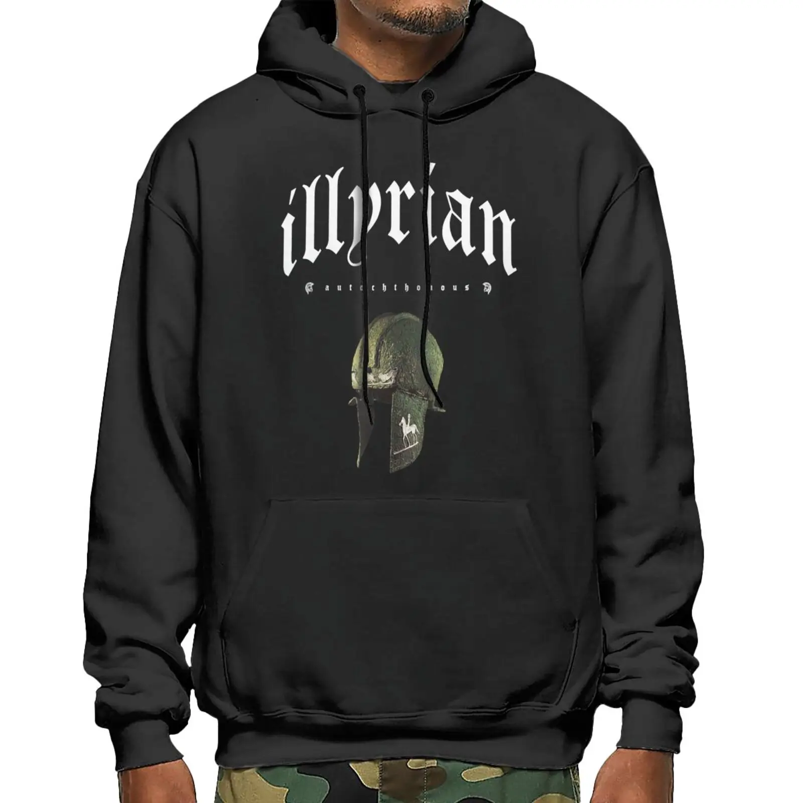 

Толстовка Illyrian с подвижными мотивами, мужской спортивный костюм, мужская рубашка, свитшот с капюшоном, одежда в готическом стиле, мужские то...