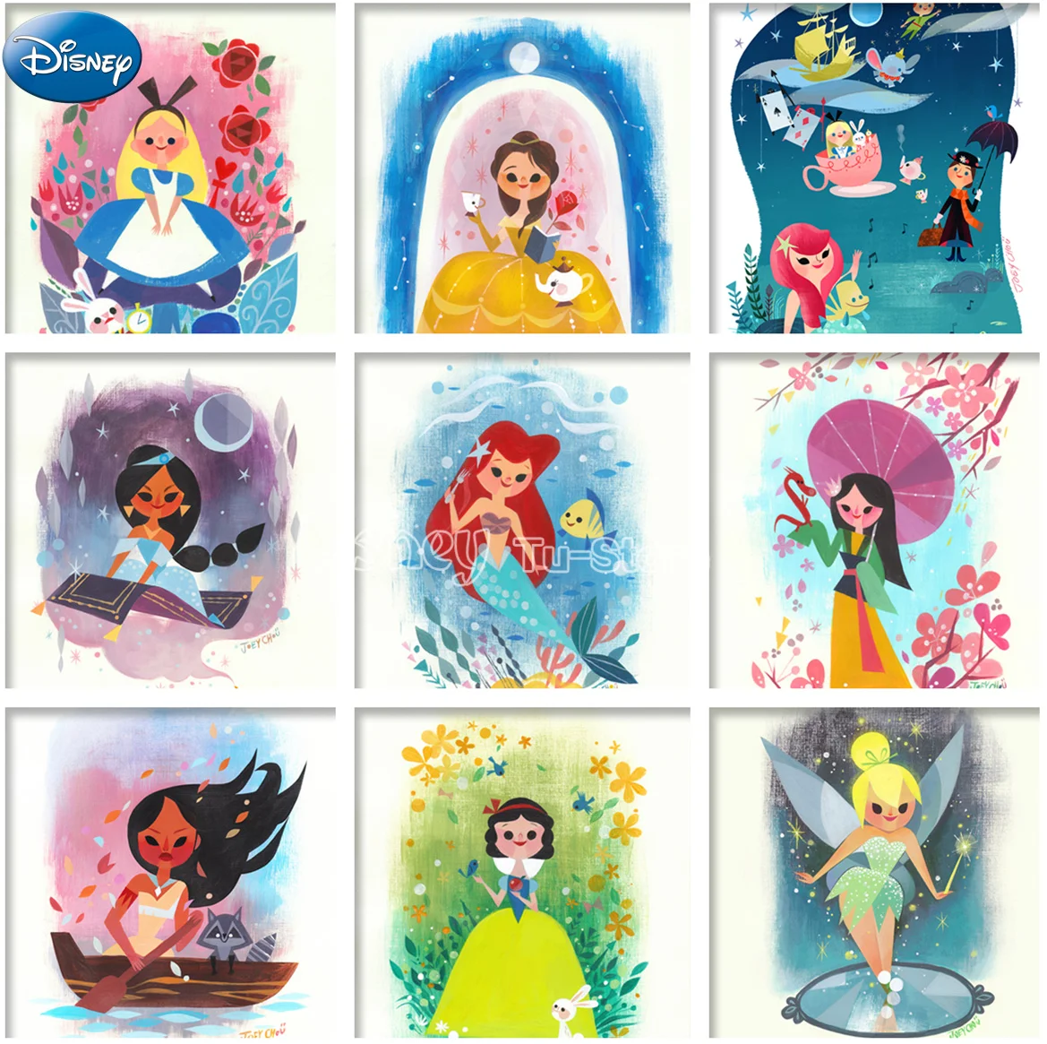 

Disney Cartoon Princess Collection Diamond Painting 5d Diy Full Square Diamond Embroidery Mosaic Set Children Gift Wall Decor