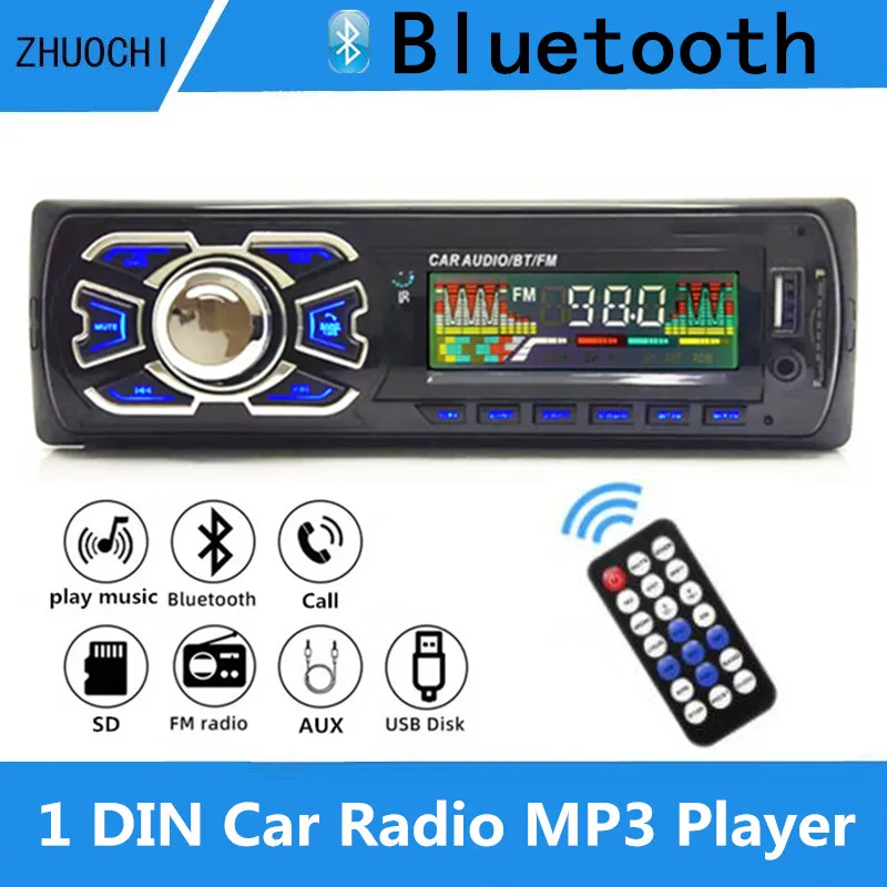 

Car Radio 1din Stereo Receiver Bluetooth MP3 Player 60Wx4 FM Radio Audio Music With Remote Control USB/SD/AUX Card In Dash Kit