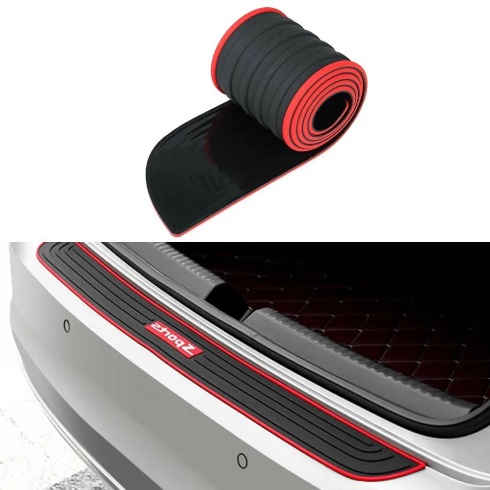 

90cm Universal Car Rear Trunk Sill Bumper Guard Protector Rubber Pad Cover Strip Trunk Floor Anti Collision Scratch Trim Strips
