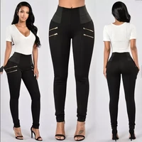 new 2021 splicing high waist pants women casual spring skinny slim buttocks lady pencil pants female trousers