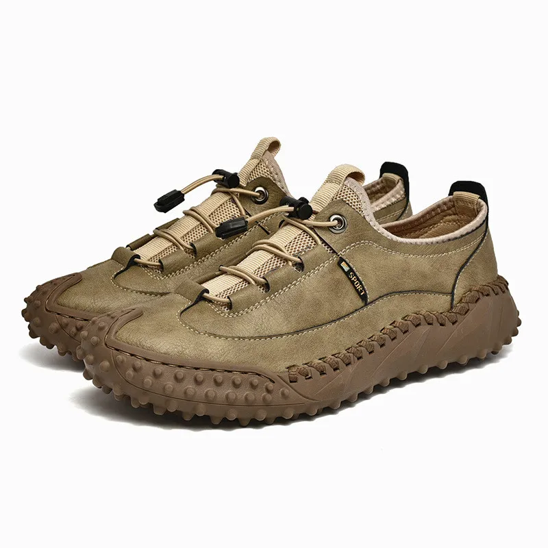 2022 Spring Autumn Men's Casual Shoes Handmade Leather Loafers Soft Comfortable Driving Sneakers For Male Non Slip Sole