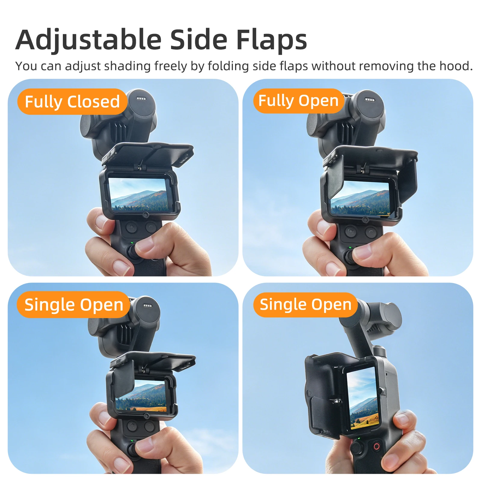Фото Защитный чехол-козырек от солнца для экрана камеры DJI Osmo Pocket 4P/4/3, аксессуар для блокировки света №4