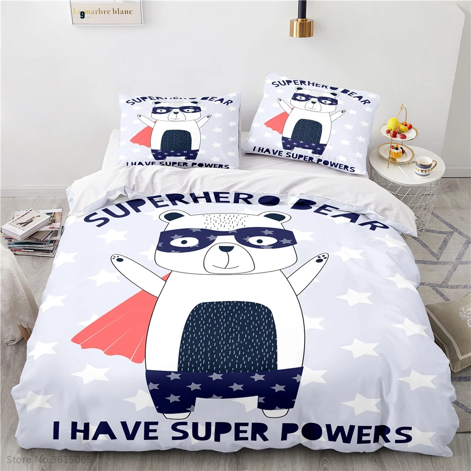 Комплект постельного белья с изображением леса и Льва пододеяльником наволочкой