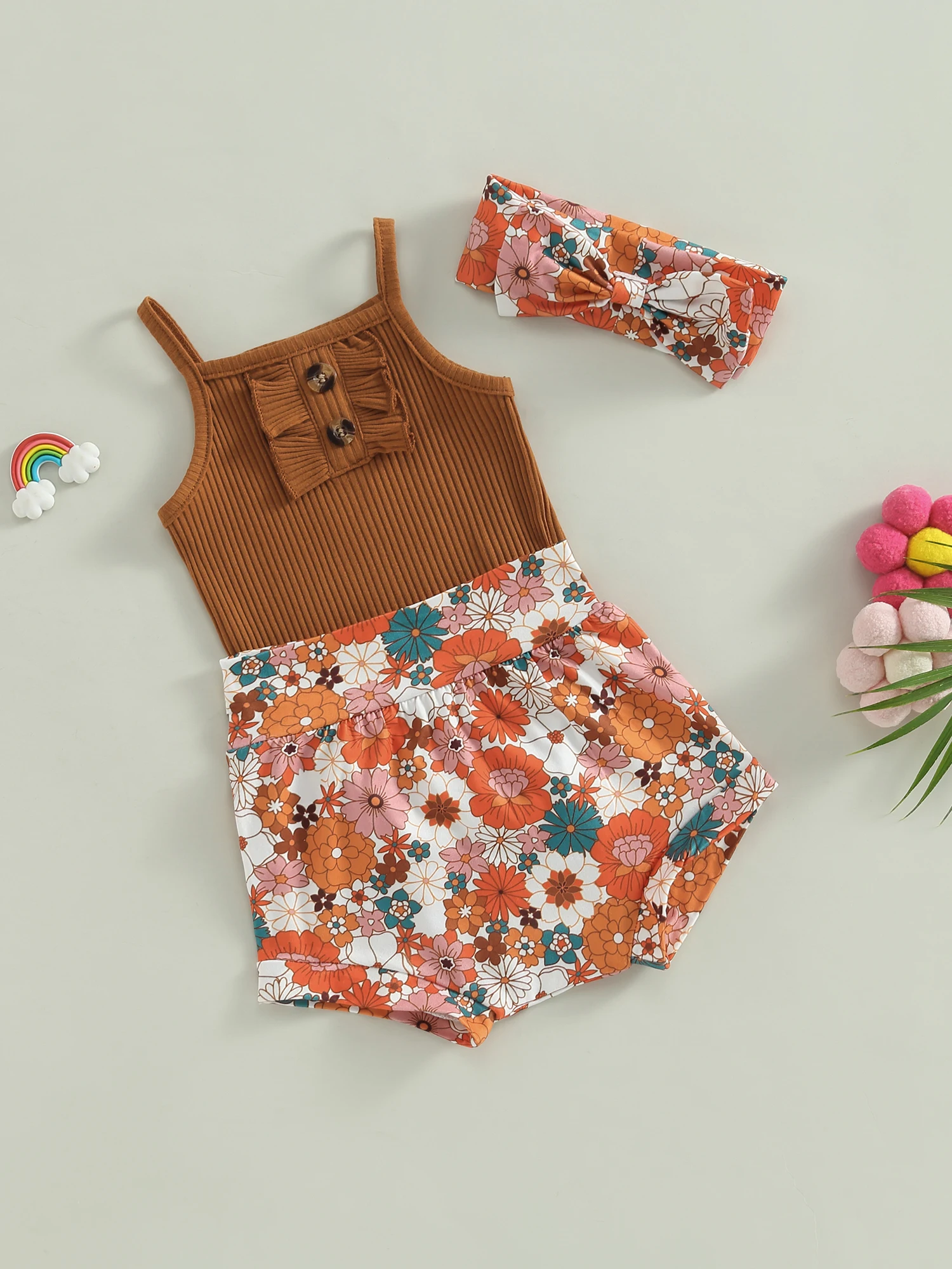 

Летняя одежда для маленьких мальчиков из 3 предметов, боди без рукавов, комплект из шорт и шапки в полоску