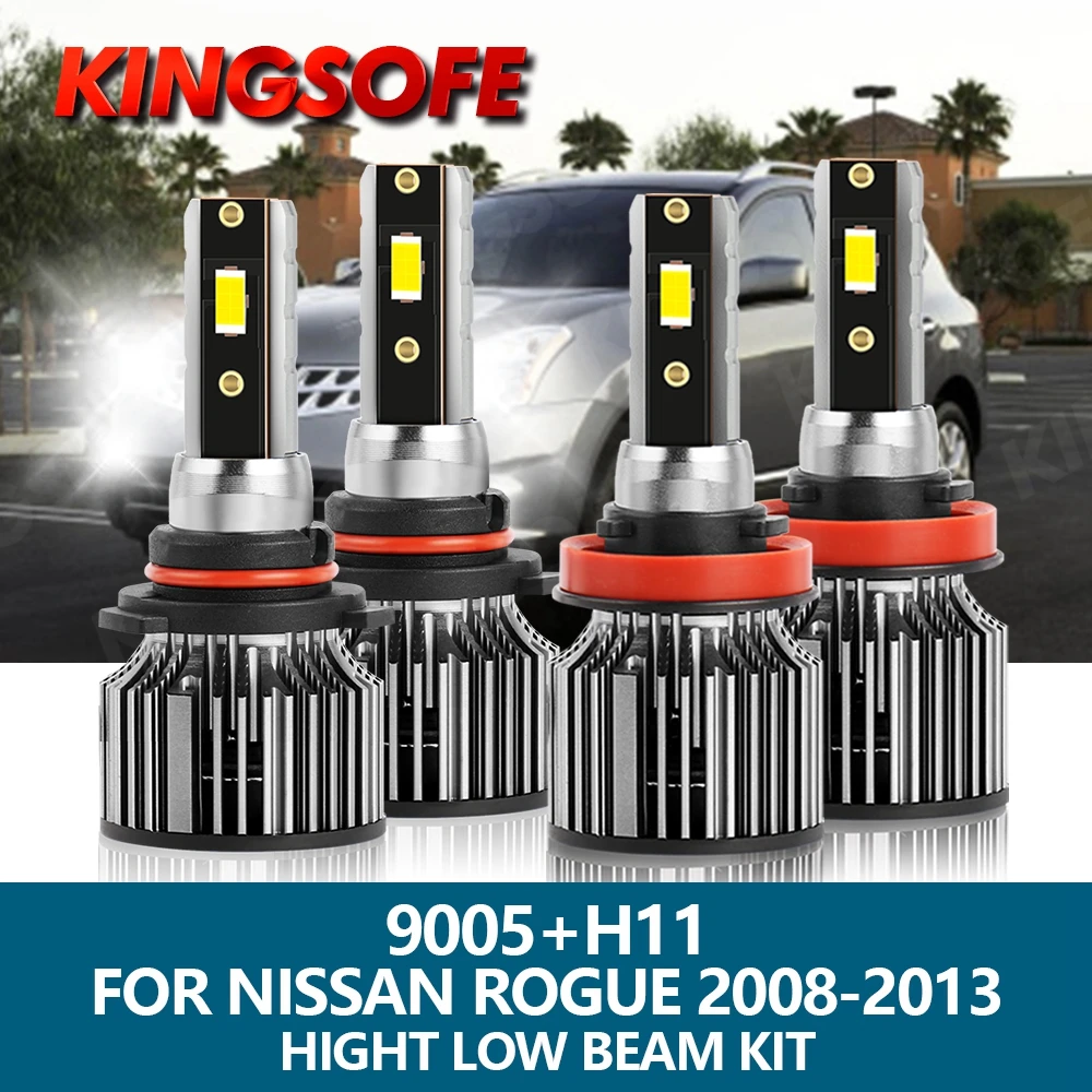 

9005 Car Light 4X LED Headlight HB3 H11 6500K White 20000Lm 100W CSP Chips Hight Low Beam Bulbs Kit For Nissan Rogue 2008-2013