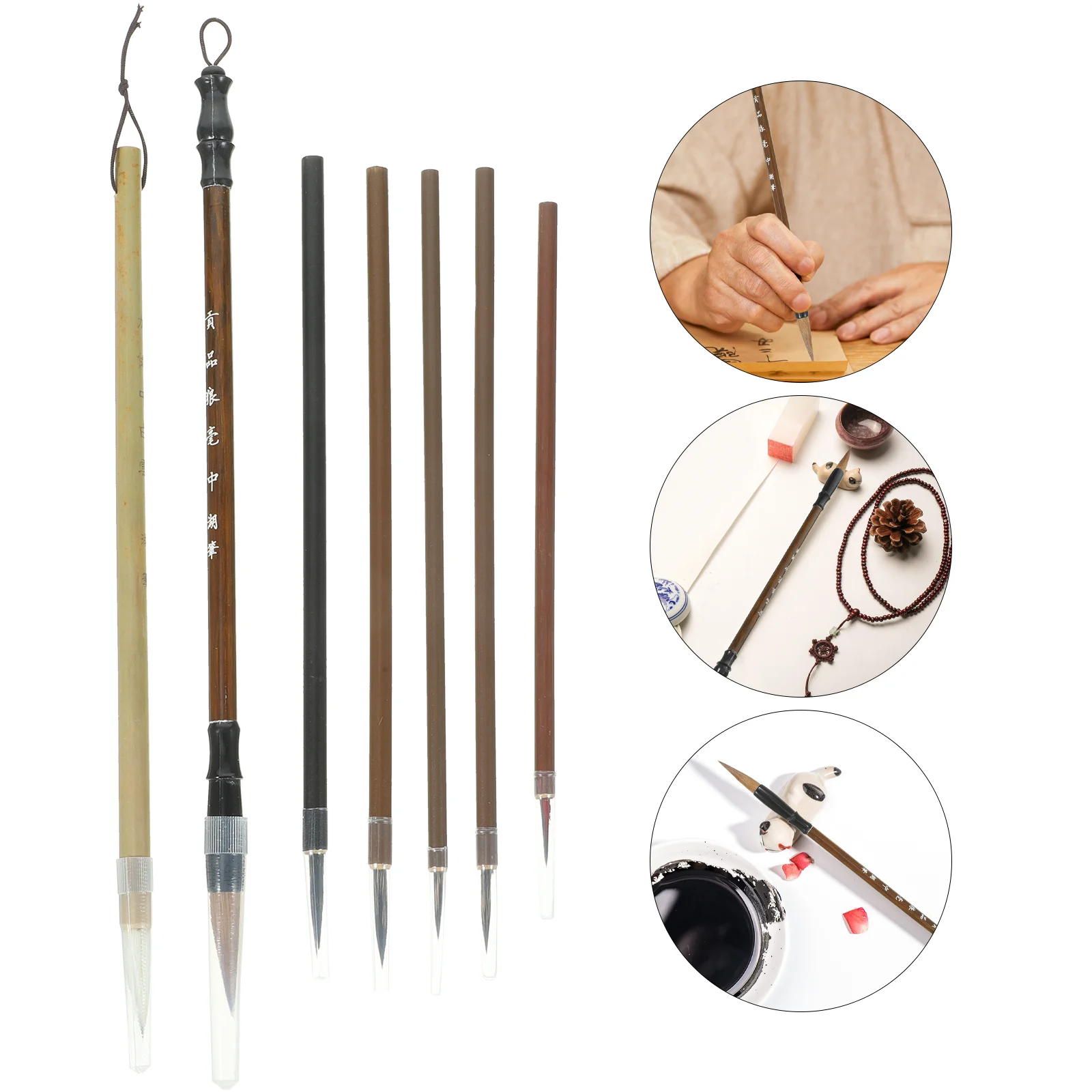 

7Pcs Calligraphy Brushes Traditional Calligraphy Brushes Chinese Ink Pens Calligraphy Brushes Pen