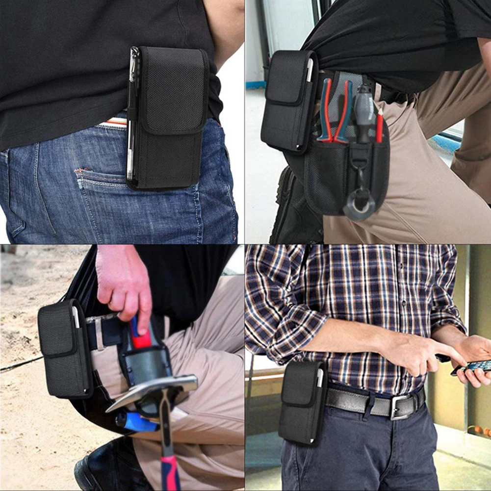 

Portable Cell Phone Pouch Holster Waist Belt Clip Phone Holder Case With D-Shaped Buckle Card Holster Case For Outdoor Sports