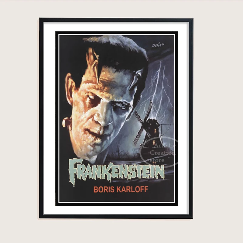 Винтажный постер фильма Франкенштейн универсальные монстры ужасная пленка