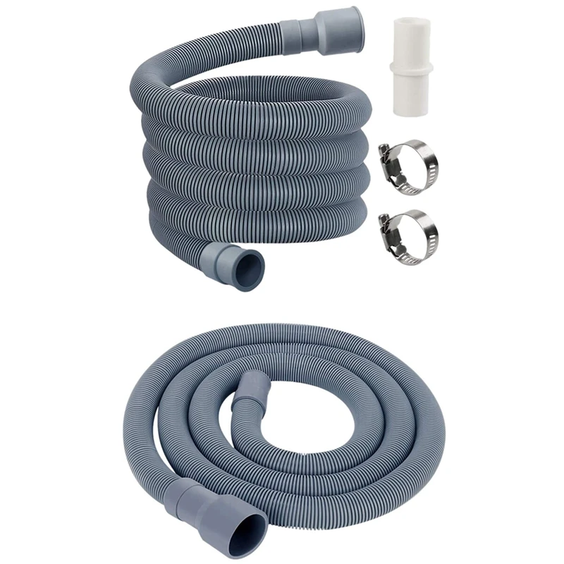 

2Set Automatic Drum Washing Machine Drain Pipe Drain Hose Fittings, 2 Meter & 3 Meter